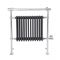 Milano Elizabeth - Anthracite Traditional Electric Heated Towel Rail - 930mm x 790mm (Angled Top Rail)