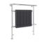 Milano Elizabeth - Anthracite Traditional Electric Heated Towel Rail - 930mm x 790mm (Angled Top Rail)