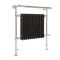 Milano Elizabeth - Black Traditional Electric Heated Towel Rail - 930mm x 790mm (With Overhanging Rail)