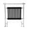 Milano Elizabeth - Black and Chrome Traditional Heated Towel Rail - 930mm x 790mm (With Overhanging Rail)