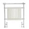 Milano Elizabeth - White and Chrome Traditional Heated Towel Rail - 930mm x 790mm (With Overhanging Rail)