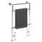 Milano Elizabeth - Anthracite Traditional Dual Fuel Heated Towel Rail - 930mm x 620mm - Choice of Wi-Fi Thermostat and Cable Cover