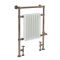 Milano Elizabeth - Brushed Bronze Traditional Dual Fuel Heated Towel Rail - 930mm x 620mm - Choice of Wi-Fi Thermostat and Cable Cover