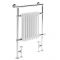 Milano Elizabeth - White Traditional Dual Fuel Heated Towel Rail - 930mm x 620mm - Choice of Wi-Fi Thermostat and Cable Cover