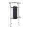 Milano Elizabeth - Anthracite Traditional Electric Heated Towel Rail - 930mm x 452mm (Angled Top Rail)