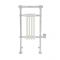 Milano Elizabeth - White and Chrome Traditional Electric Heated Towel Rail - 930mm x 450mm (With Overhanging Rail)