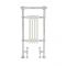 Milano Elizabeth - White and Chrome Traditional Heated Towel Rail - 930mm x 452mm (With Overhanging Rail)