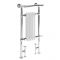 Milano Elizabeth - White Traditional Dual Fuel Heated Towel Rail - 930mm x 450mm (With Overhanging Rail) - Choice of Wi-Fi Thermostat and Cable Cover