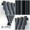Milano Aruba - Black Vertical Designer Radiator 1780mm x 590mm (Single Panel)