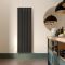 Milano Alpha - Black Vertical Designer Radiator - Choice of Size