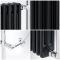 Milano Elizabeth - Black Traditional Heated Towel Rail 960mm x 675mm (With Overhanging Rail)
