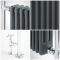 Milano Elizabeth - Anthracite and Chrome Traditional Heated Towel Rail - Choice of Size