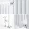 Milano Elizabeth - White and Chrome Traditional Heated Towel Rail - 930mm x 452mm (With Overhanging Rail)