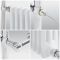 Milano Elizabeth - White Traditional Electric Heated Towel Rail - 930mm x 450mm (With Overhanging Rail)