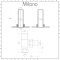 Milano - Modern Square Angled Radiator Valve and Pipe Set - Anthracite