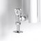 Milano - Thermostatic Chrome Angled Radiator Valves with Safety Cap (Pair)