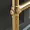 Milano Derwent - Traditional Minimalist Brushed Brass Heated Towel Rail - 966mm x 673mm