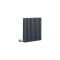Milano Windsor - Anthracite Traditional Horizontal Electric Triple Column Radiator - 600mm x 605mm - Choice of Wi-Fi Thermostat