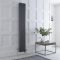 Milano Windsor - Anthracite Traditional Vertical Dual Fuel Triple Column Radiator - 1800mm x 290mm - Choice of Valve and Wi-Fi Thermostat