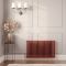 Milano Windsor - Booth Red Horizontal Traditional Column Radiator - Triple Column - Choice of Size