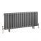 Milano Windsor - Metallic Silver Horizontal Traditional Column Radiator - Triple Column - Choice of Size