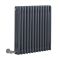 Milano Windsor - Anthracite Traditional Horizontal Electric Triple Column Radiator - Choice of Size and Wi-Fi Thermostat