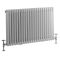 Milano Windsor - White Traditional Horizontal Double Column Radiator - Choice of Size and Feet