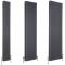 Milano Windsor - Anthracite 1800mm Traditional Vertical Triple Column Radiator - Choice of Size and Feet