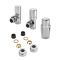 Chrome Radiator Valve with Chrome TRV & 15mm Copper Adapters