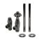 Milano Windsor - Thermostatic Antique Style Angled Radiator Valve and Pipe Set - Black Nickel