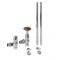 Milano Windsor - Traditional Thermostatic Angled Radiator Valve and Pipe Set Chrome