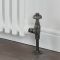 Milano Windsor - Thermostatic Antique Style Angled Radiator Valve and Pipe Set - Pewter