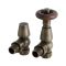 Milano Windsor - Thermostatic Traditional Angled Radiator Valve and Pipe Set - Choice of Finish