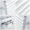Milano Via - White Bar on Bar Central Connection Heated Towel Rail 1823mm x 400mm