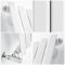 Milano Viti - White Vertical Diamond Panel Designer Radiator 1780mm x 420mm