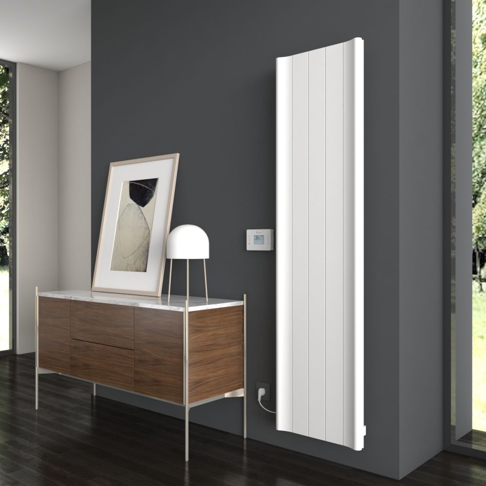 Carisa Boreas B - Aluminium Electric Vertical Designer Radiator - Single Panel - Choice of Finish