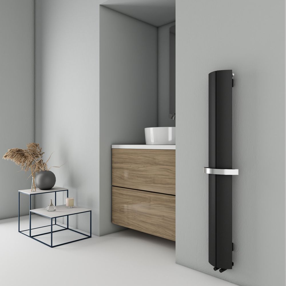 Carisa Nixie Bath - Aluminium Vertical Designer Towel Radiator - Choice of Finish