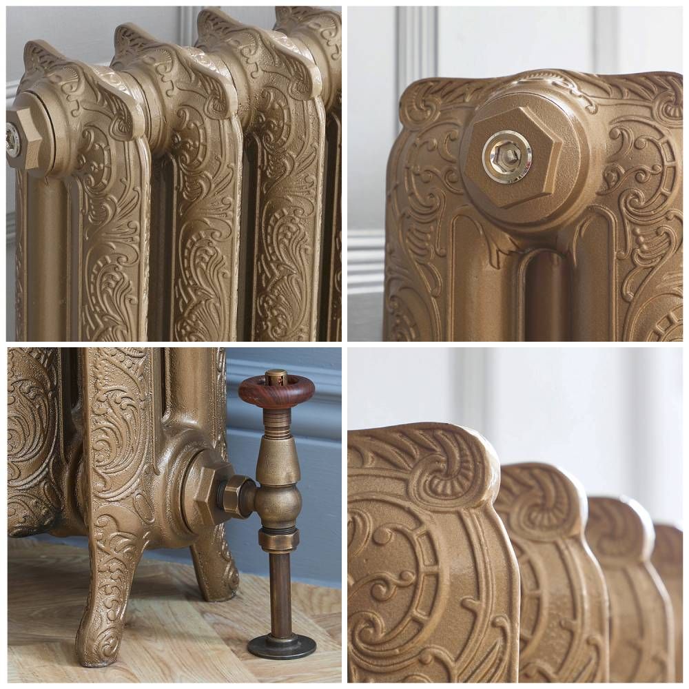 Milano Beatrix - Cast Iron Radiator - 950mm Tall - Burnt Gold - Multiple Sizes Available