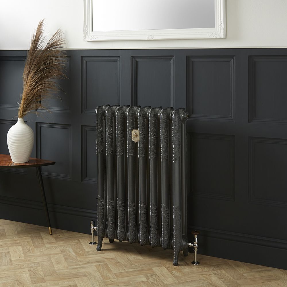 Milano Beatrix - 2 Column Cast Iron Radiator - 950mm Tall - Farrow & Ball Railings Grey - Multiple Sizes Available
