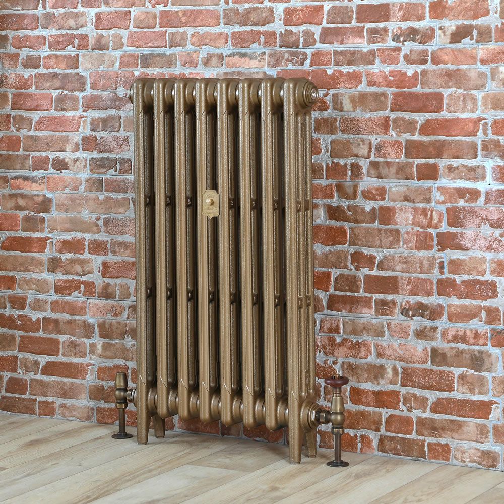 Milano Mercury - Cast Iron Radiator - 860mm Tall – Burnt Gold – Multiple Sizes Available