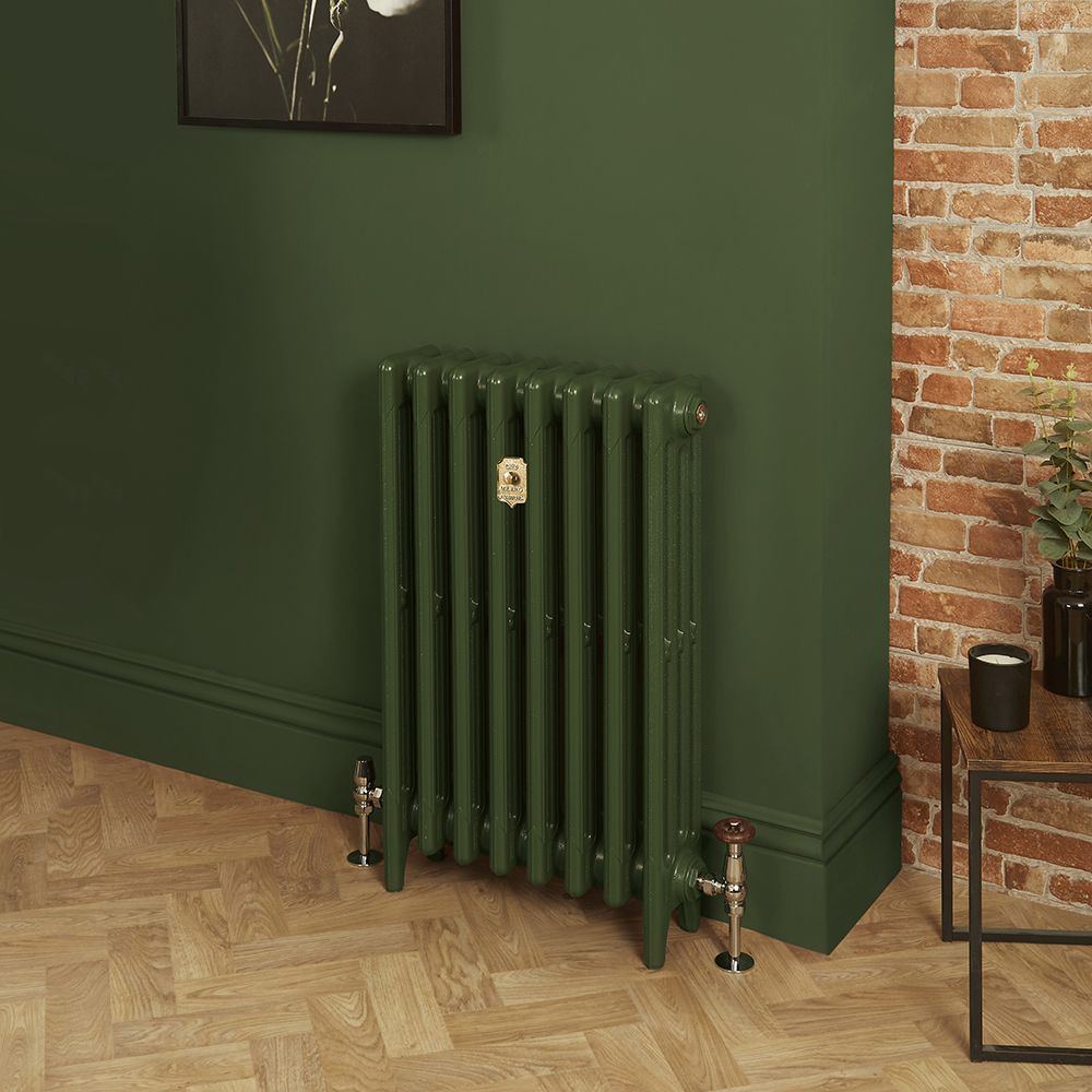 Milano Mercury - 4 Column Cast Iron Radiator - 760mm Tall - Farrow & Ball Duck Green - Multiple Sizes Available