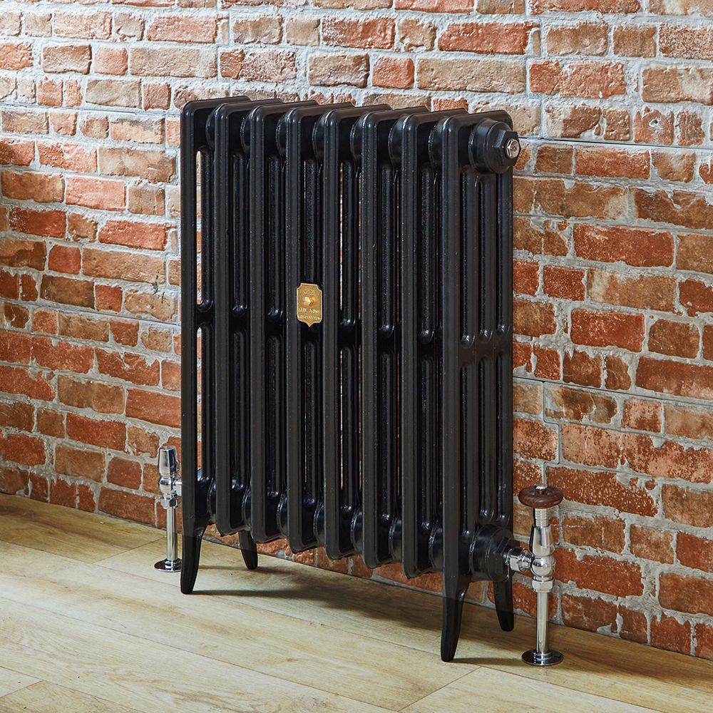 Milano Alice - Classic Cast-Iron Column Radiator - 660mm Tall - Black - Multiple Sizes Available