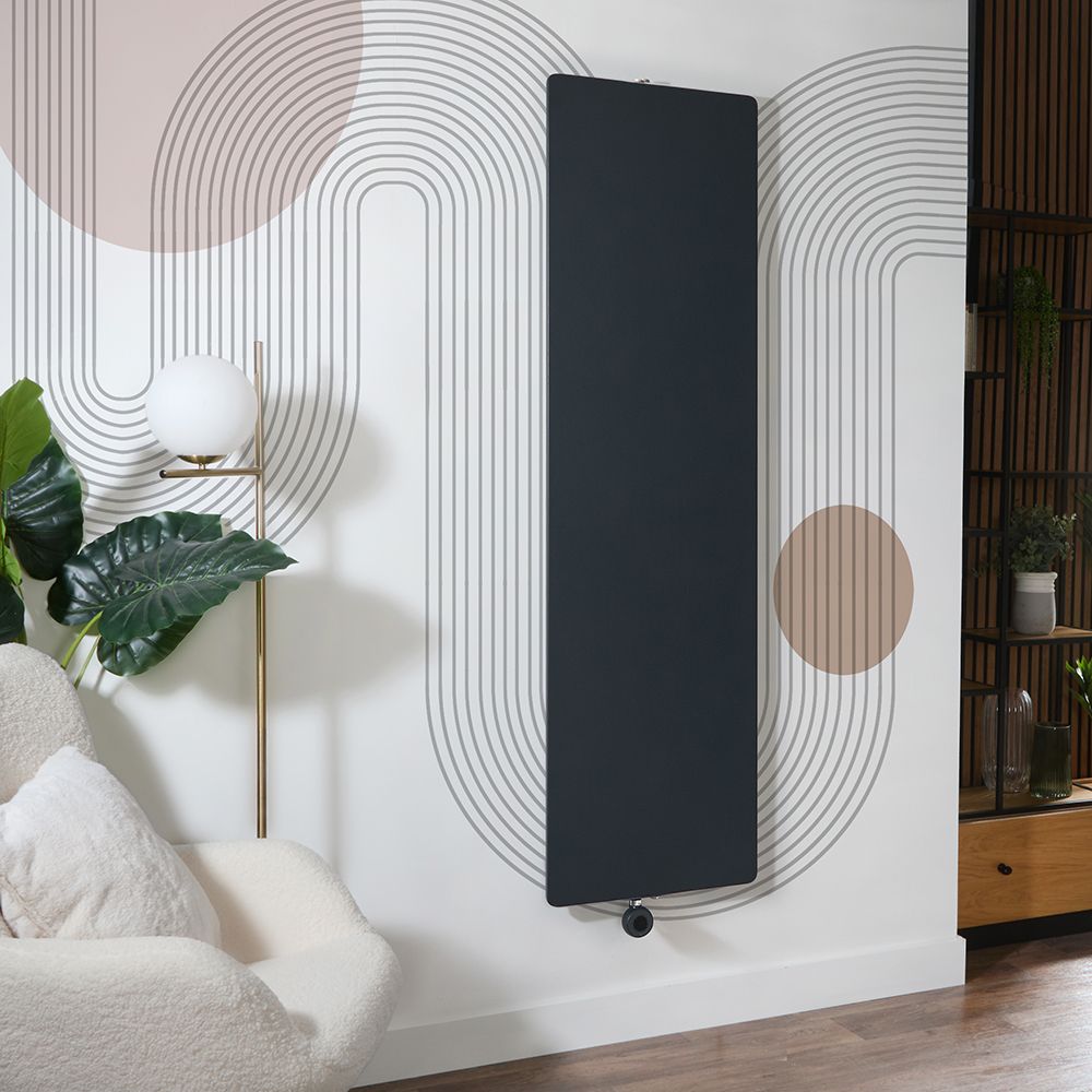 Milano x ECOSO Ria - Wi-Fi Electric 1800mm Flat Panel Vertical Designer Radiator - Choice of Size, Finish and Plug-In and Hardwired Options