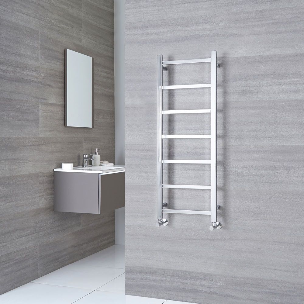 Milano Select - Chrome Designer Heated Towel Rail 1200mm x 450mm