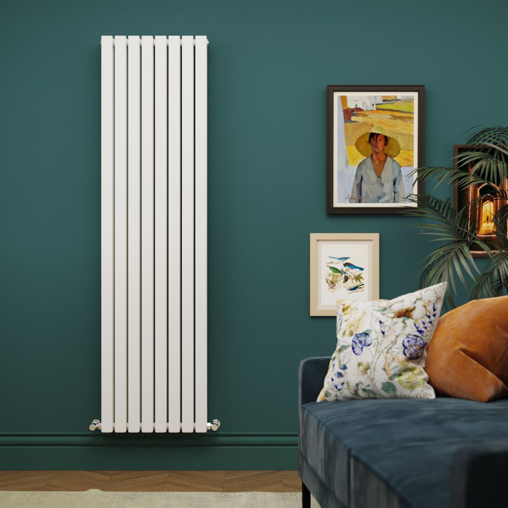 Milano Capri - White Vertical Flat Panel Double Designer Radiator 1780mm x 472mm