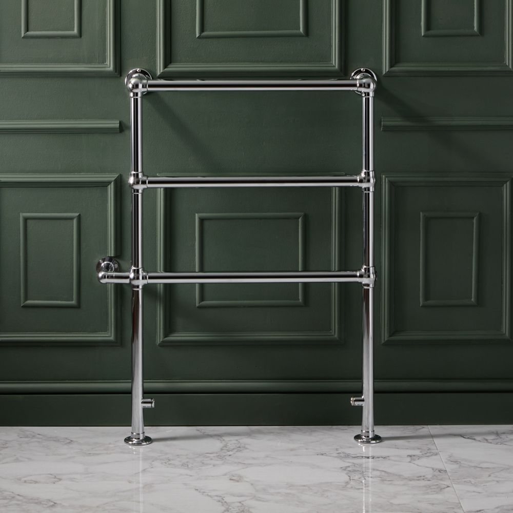 Milano x ECOSO Derwent - Minimalist Electric Traditional Heated Towel Rail 966mm x 673mm - Chrome