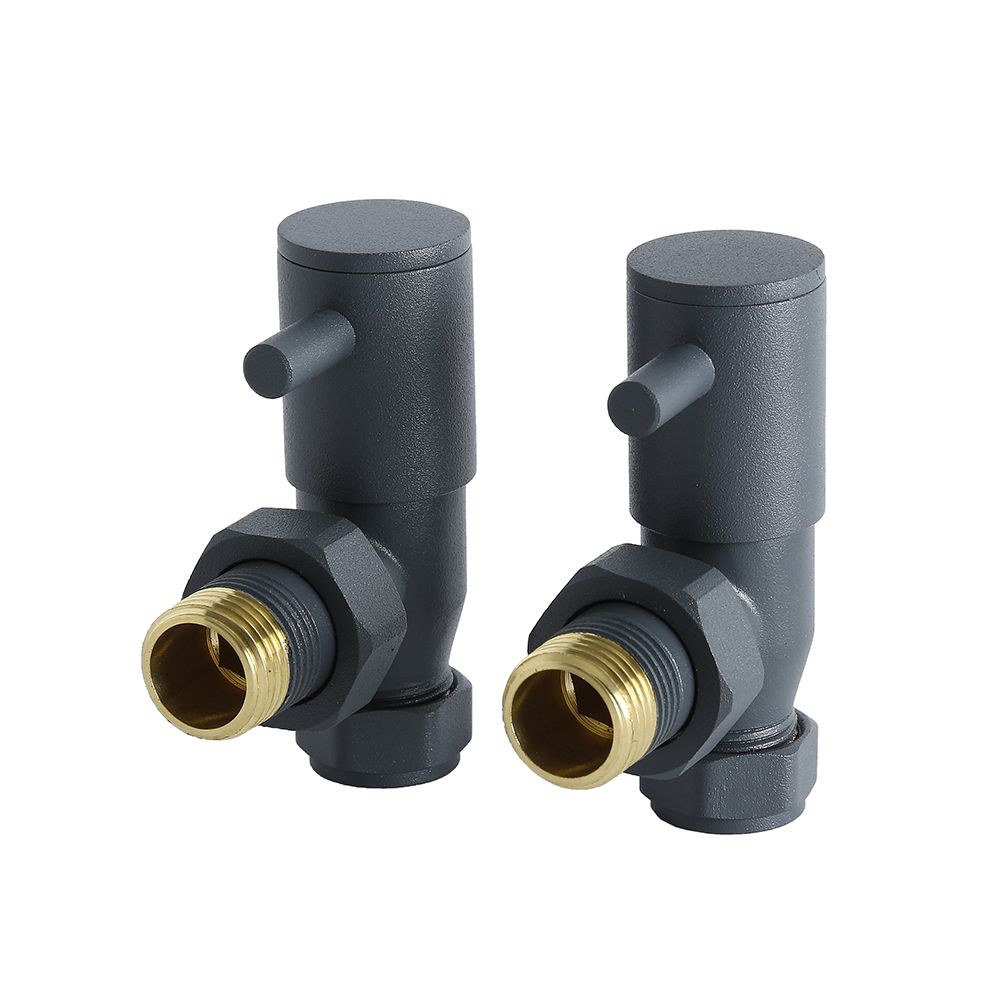 Milano - Anthracite Angled Radiator Valves