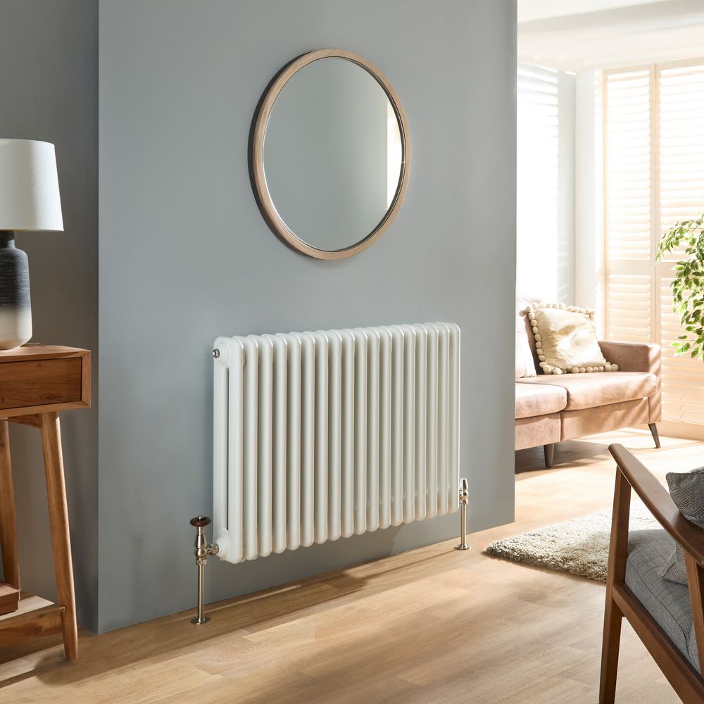 Milano Atticus - Horizontal Modern Column Radiator - 600mm Tall - Choice of Finish and Size