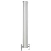 Milano Windsor - Vertical Triple Column White Traditional Cast Iron Style Radiator - 1500mm x 200mm