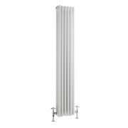 Milano Windsor - Vertical Triple Column White Traditional Cast Iron Style Radiator - 1500mm x 290mm